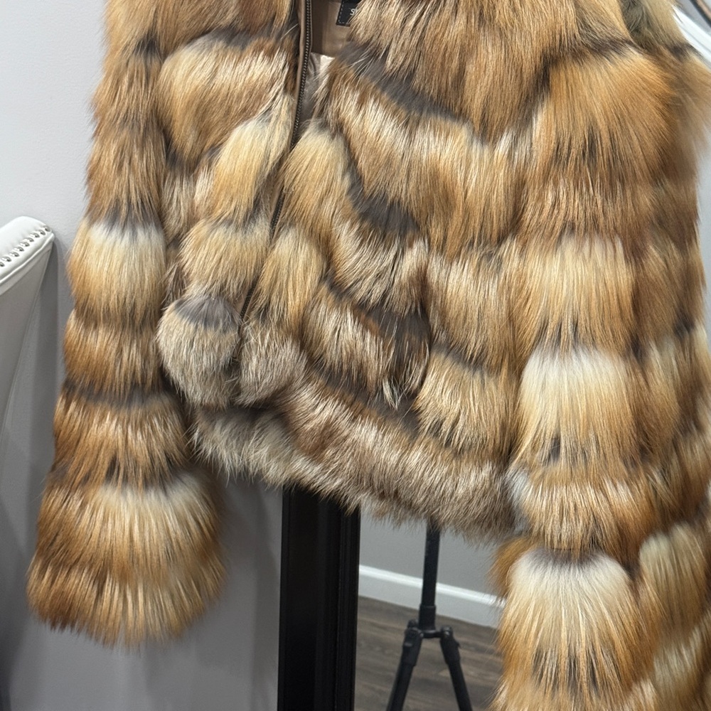 Fox Fur Leather Jacket